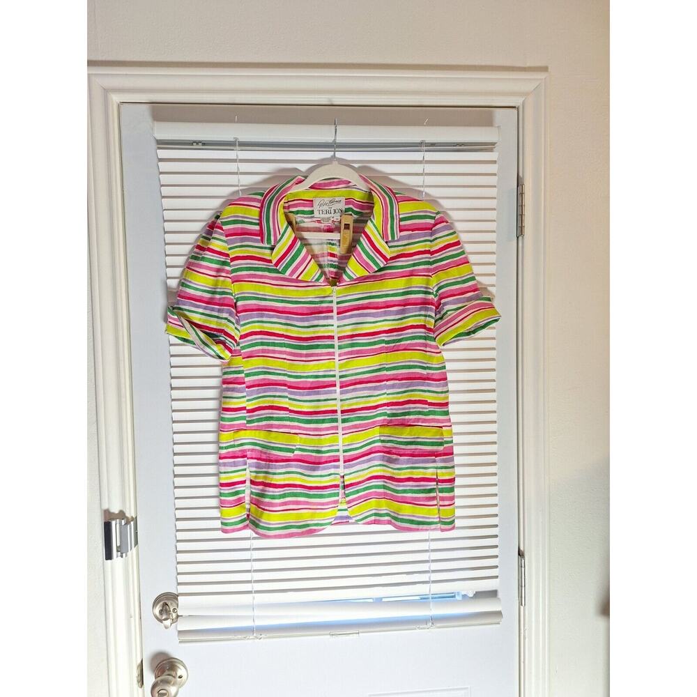 vintage teri jon by rickie freedman Women's shirt Size 10 Full Zip